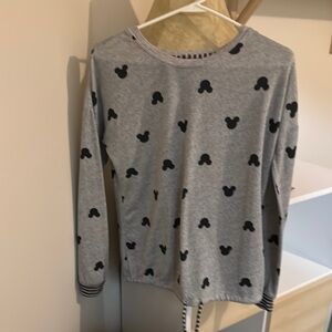 Disney Kids Pajamas - Gray with Black Mickey Mouse